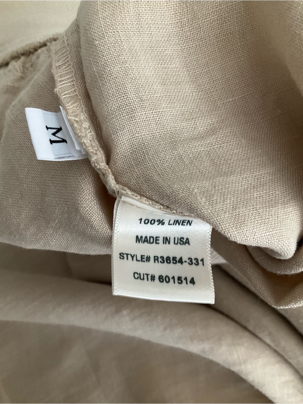 Bella Dahl Medium 100% Linen Neutral Wide Leg Pants - Picture 7 of 11